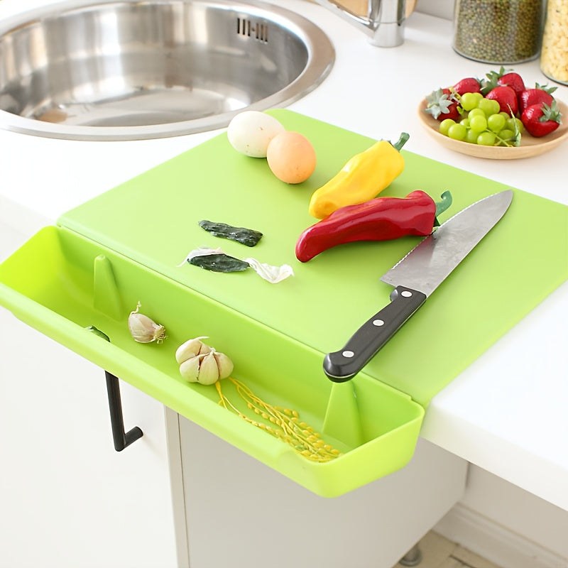 Chopping Board with Storage Tray, 2 in 1 Cutting Board 5