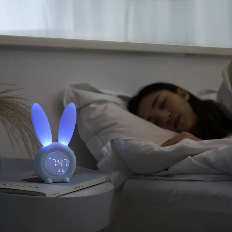 Wake Up Light Night Light for Kids, Bunny Alarm Clock 6