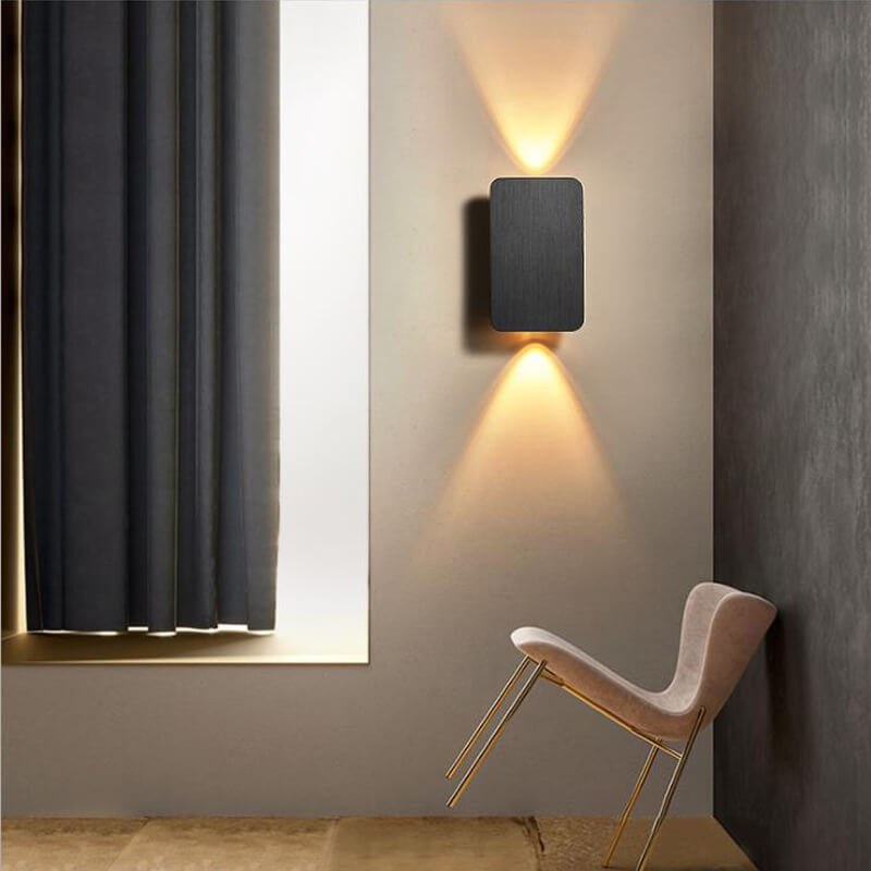 LED Wall Sconce, Up Down Flat Panel Wall Light in Aluminium 2