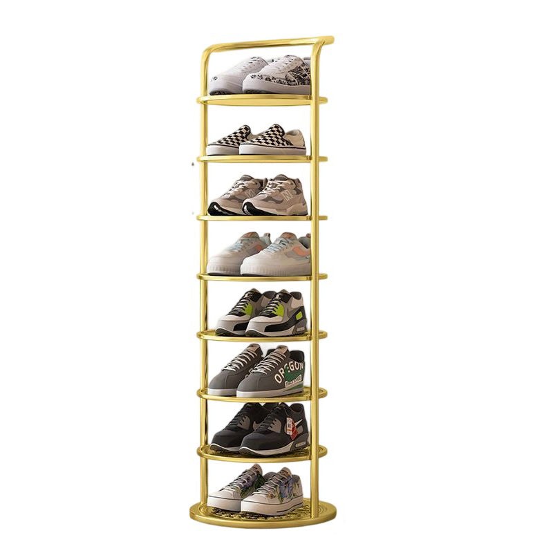 Shoe Rack for Entryway, Round Vertical Metal Shoe Tower 12