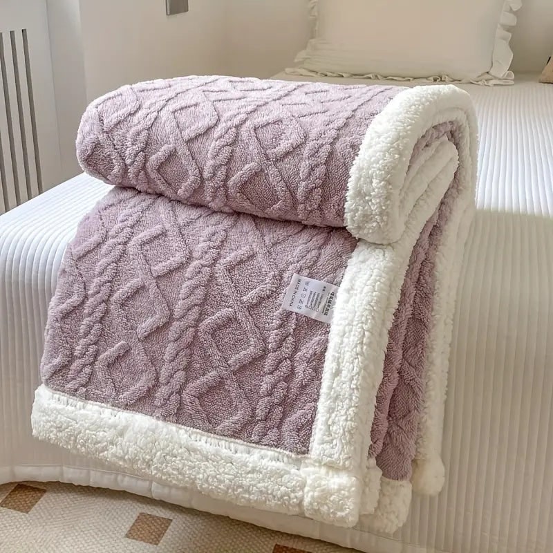 Sherpa Fleece Blanket, Warm Reversible Throw Blanket 10