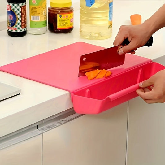 Chopping Board with Storage Tray, 2 in 1 Cutting Board 3
