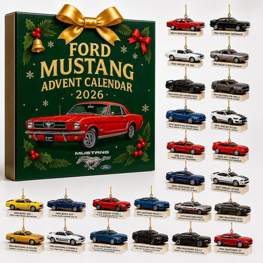2026 Muscle Car Advent Calendar with 24 Car Ornaments 2