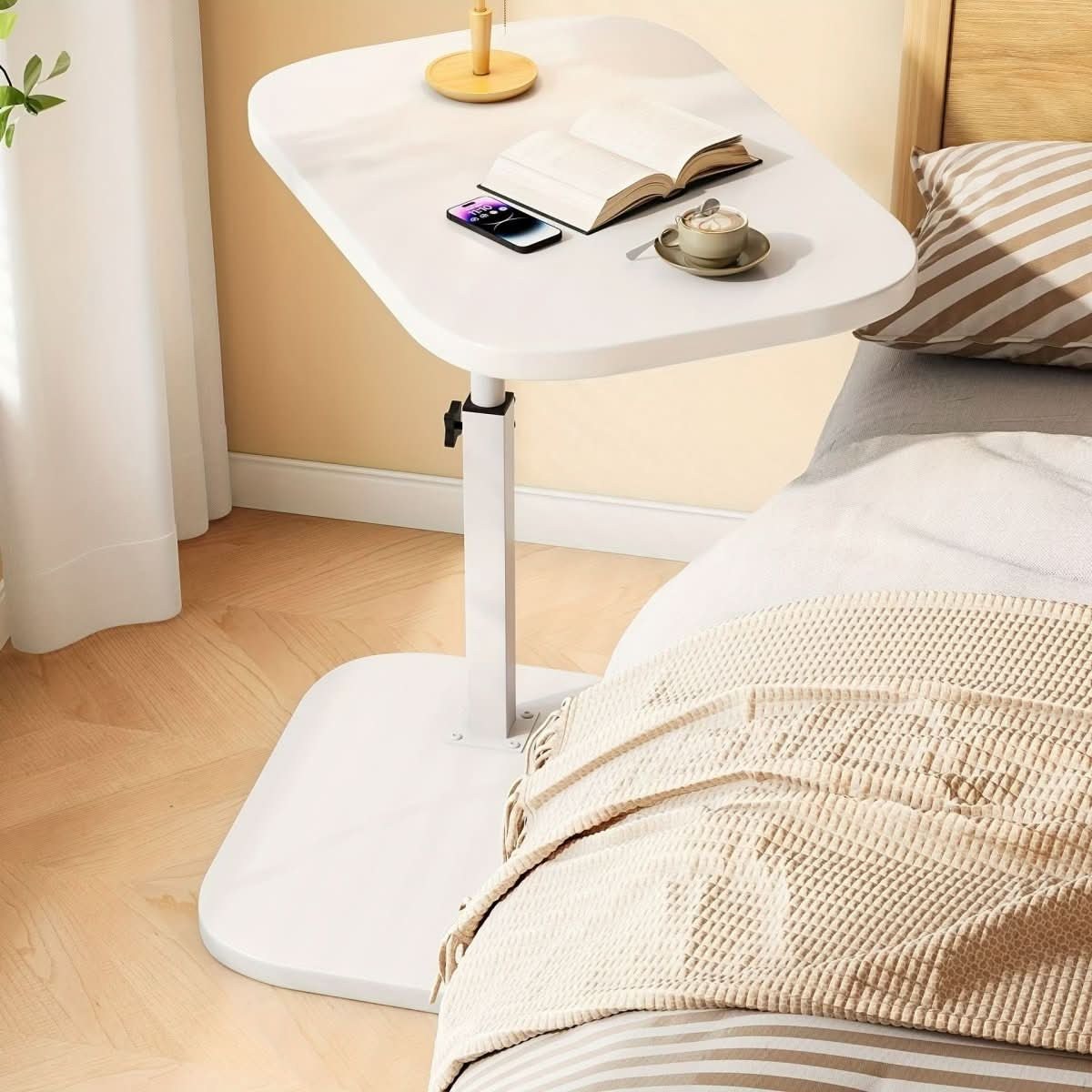 Sofa Table Adjustable Side Table, Height 45 to 80 cm 6