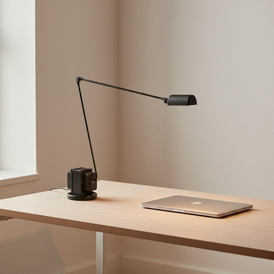 Architect LED Desk Lamp with Adjustable Arm and Dimmer, Minimalist Metal