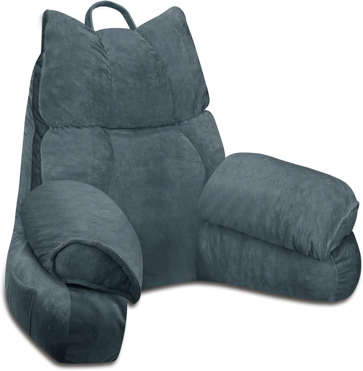 Reading Pillow with Arms, Ribbed Bed Rest Back Pillow 5