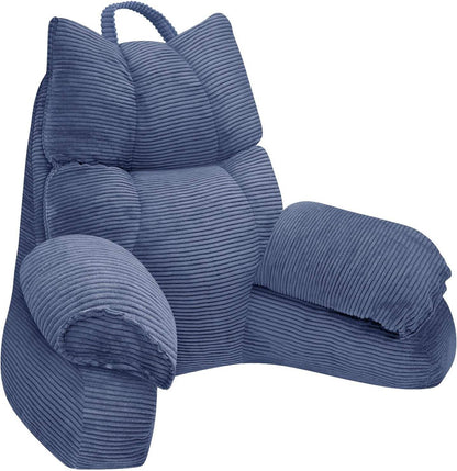 Reading Pillow with Arms, Ribbed Bed Rest Back Pillow 6