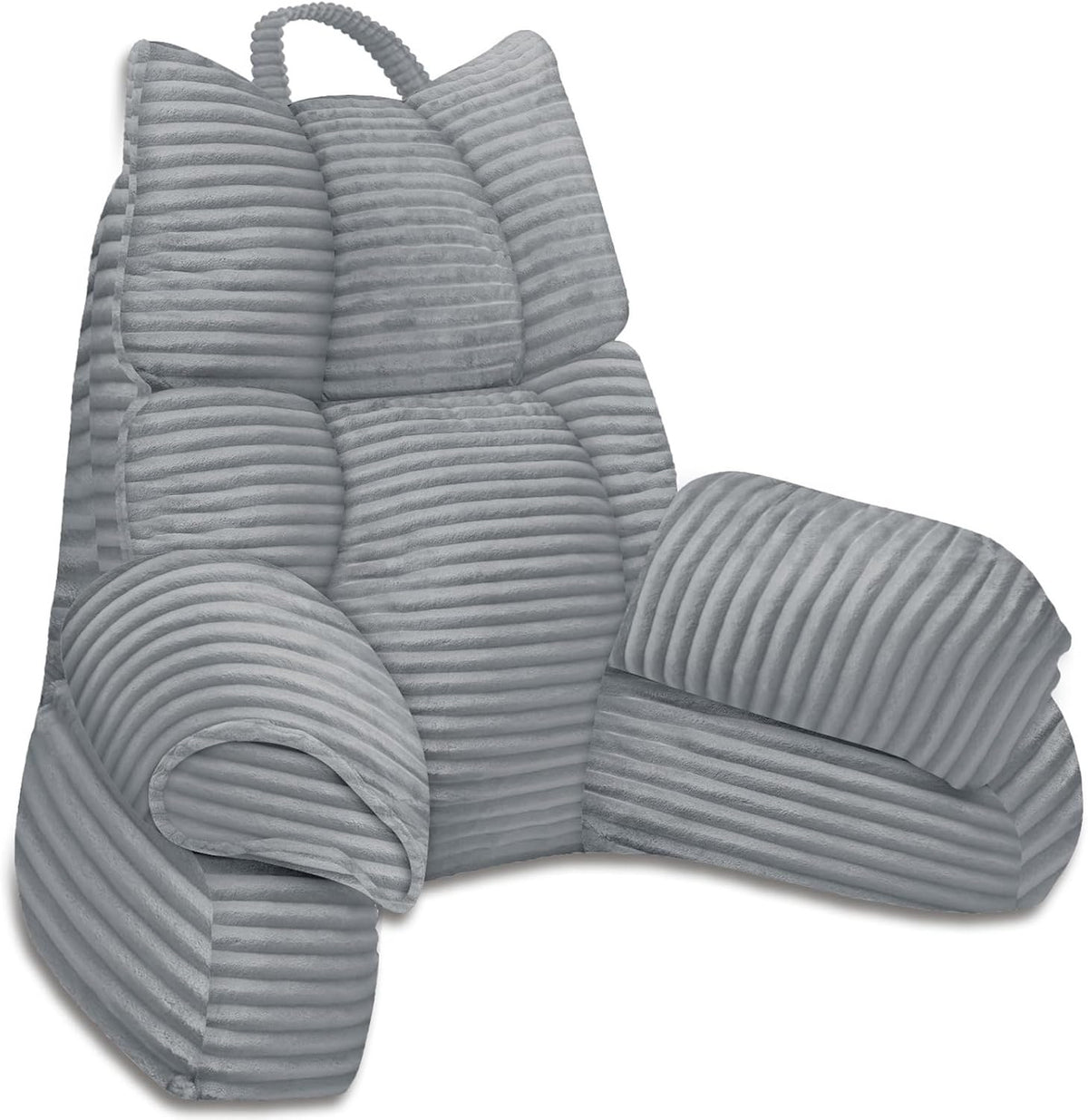 Reading Pillow with Arms, Ribbed Bed Rest Back Pillow 9
