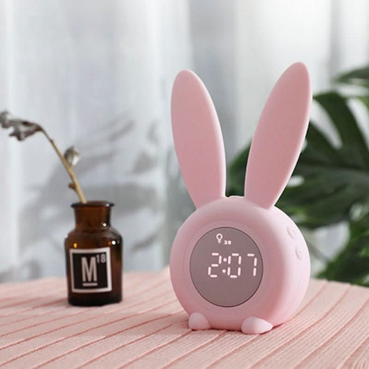 Bunny Wake Up Light and Night Light Alarm Clock for Kids