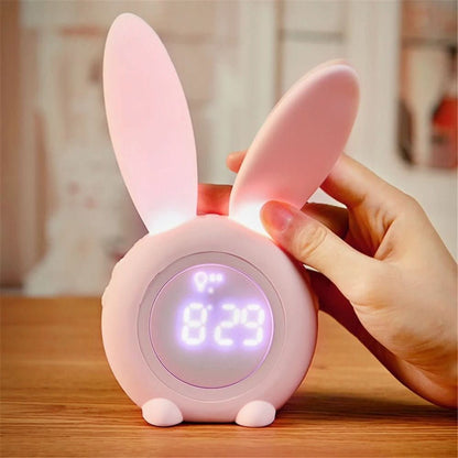 Wake Up Light Night Light for Kids, Bunny Alarm Clock 4