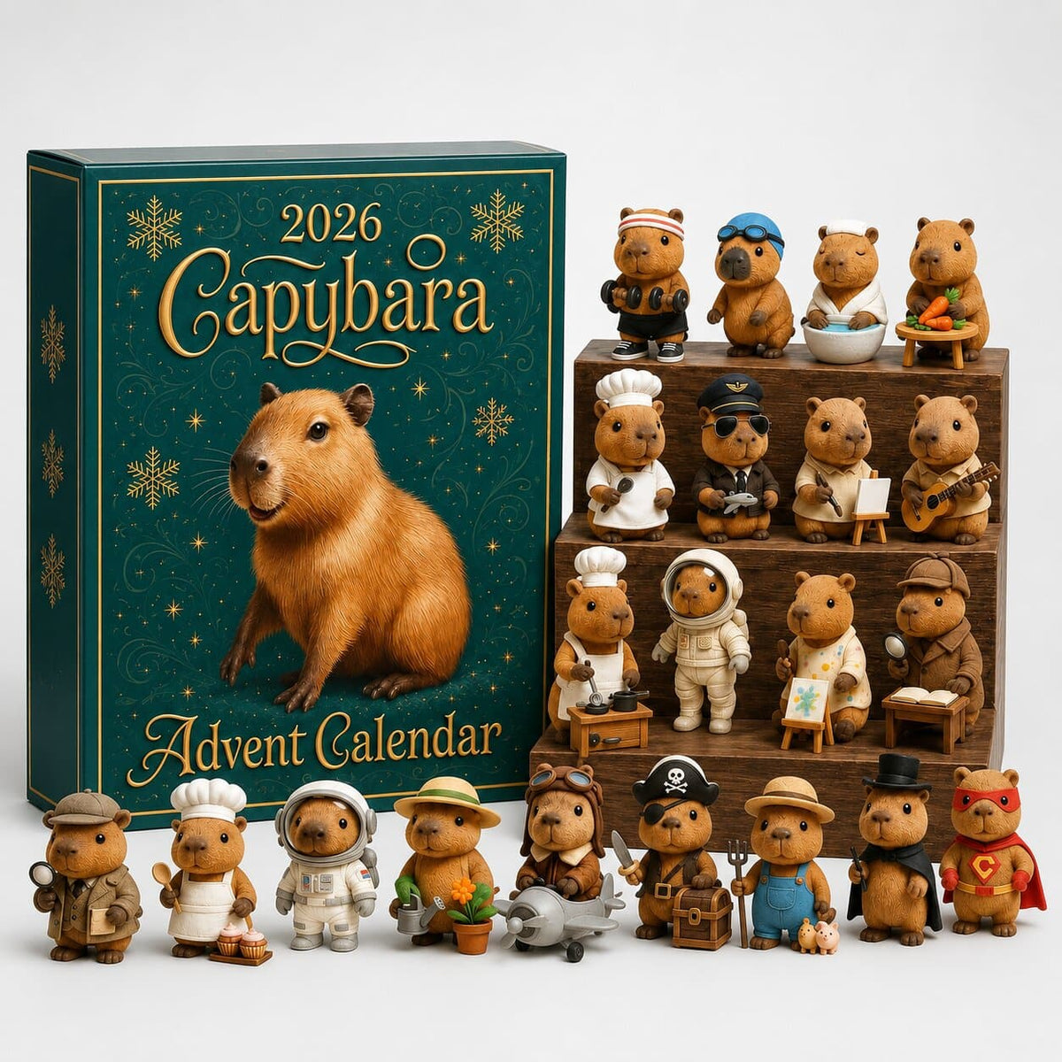 Capybara Advent Calendar 2026 with 24 Mini Capybara Figures 2