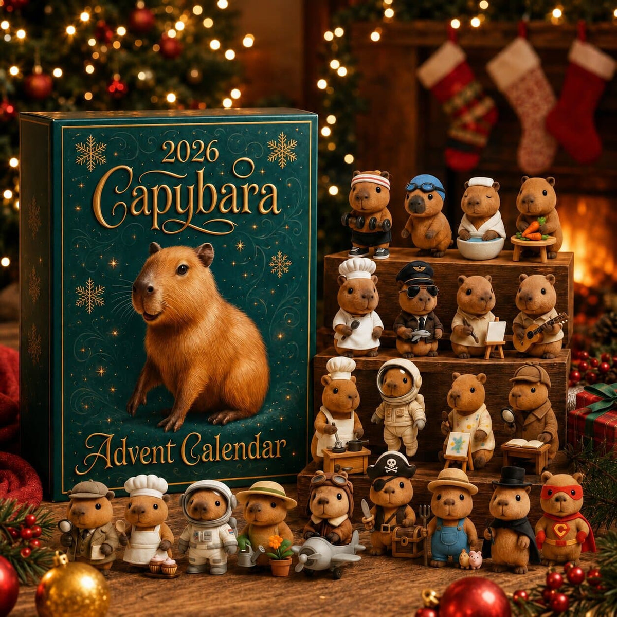 Capybara Advent Calendar 2026 with 24 Mini Capybara Figures 3