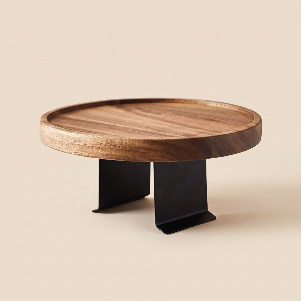 Sofa Table Clip On Armrest Tray in Solid Wood, Walnut 1
