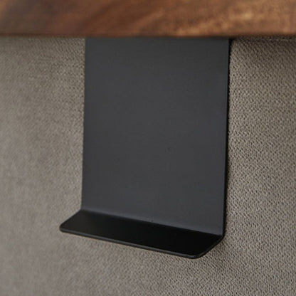 Sofa Table Clip On Armrest Tray in Solid Wood, Walnut 4