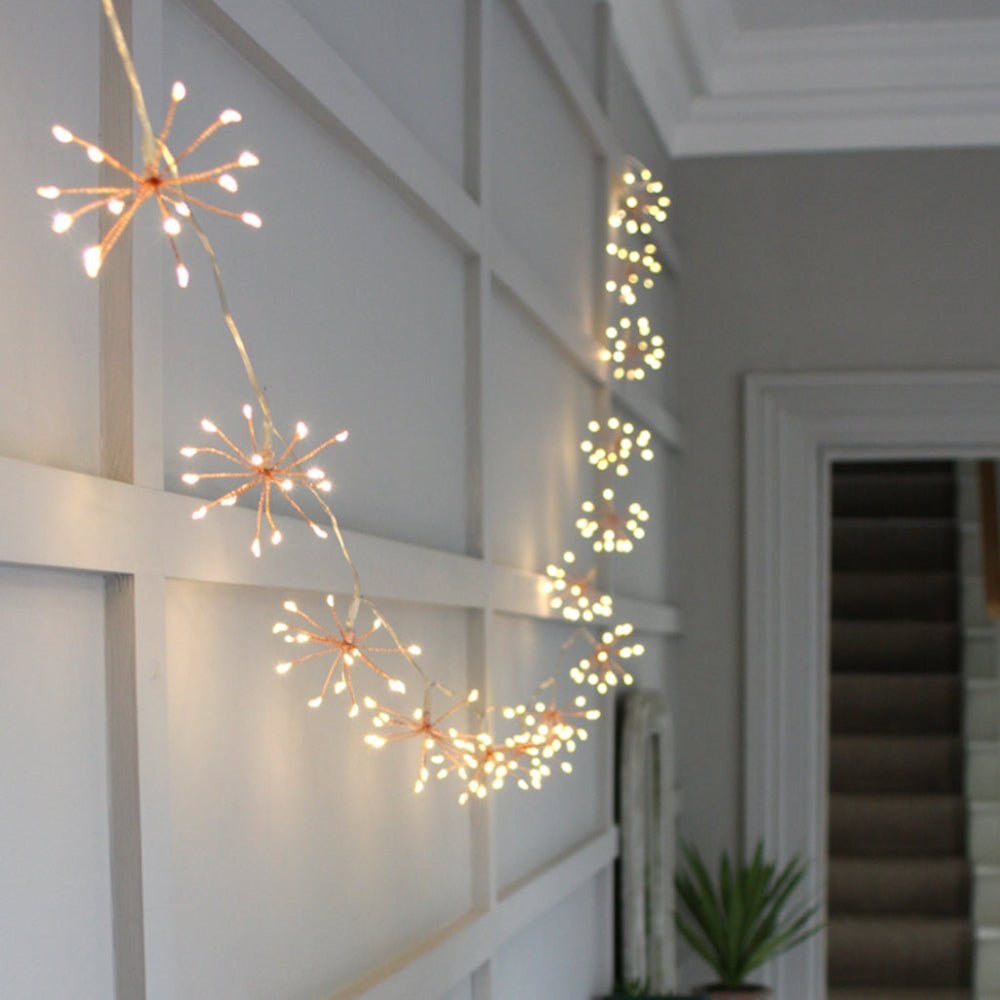 Fairy Lights String Lights, Copper Starburst, Battery Timer 2