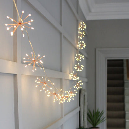 Fairy Lights String Lights, Copper Starburst, Battery Timer 2