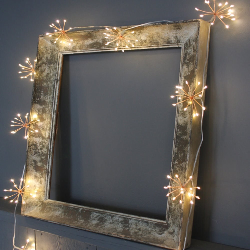 Fairy Lights String Lights, Copper Starburst, Battery Timer 4