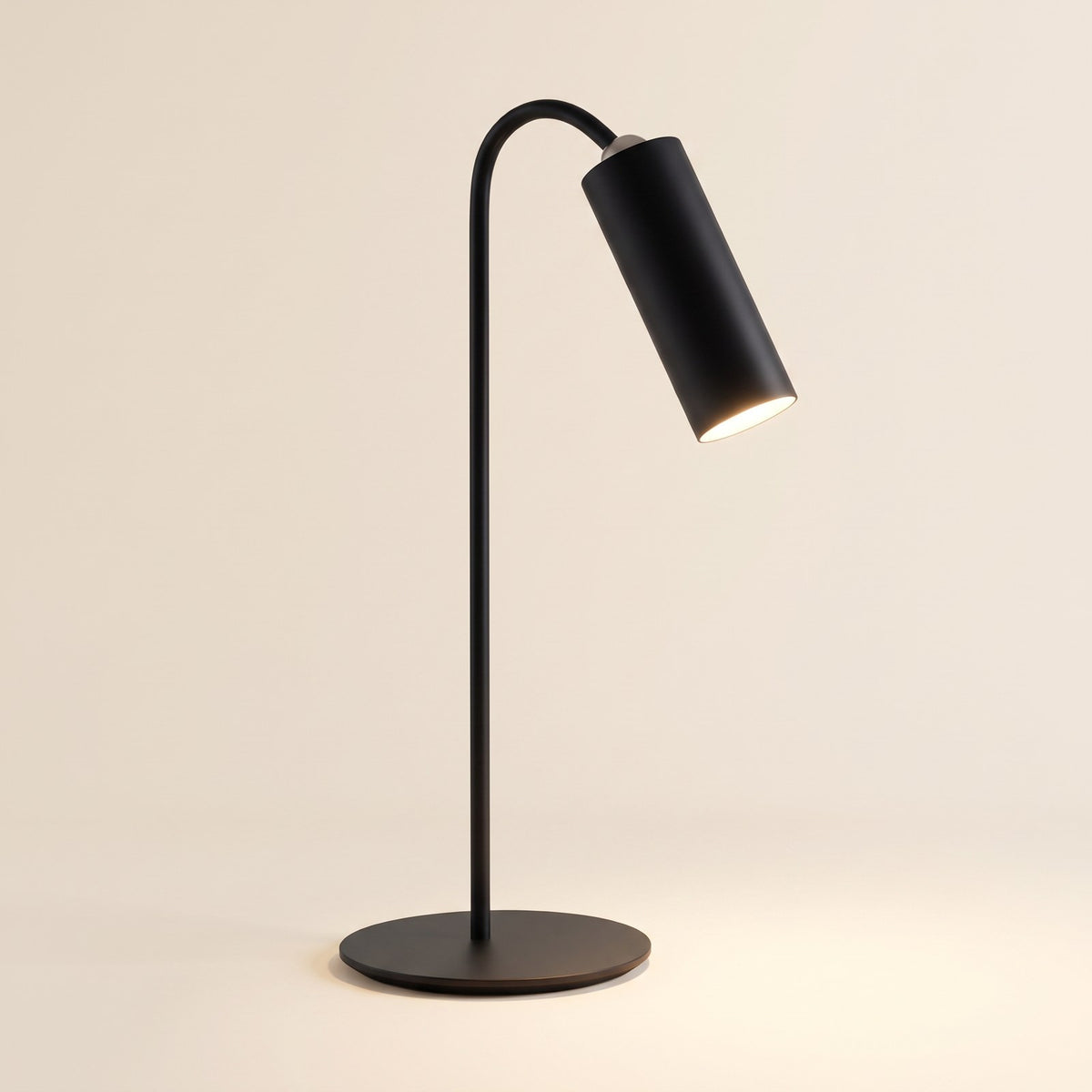 Cordless LED Desk Lamp with Spotlight Head in black