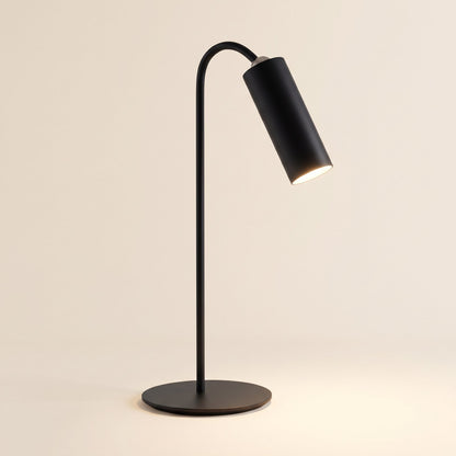 Cordless LED Desk Lamp with Spotlight Head in black