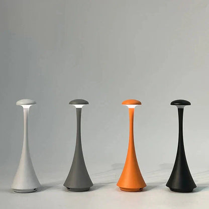 Lamps in white, gray, orange and black