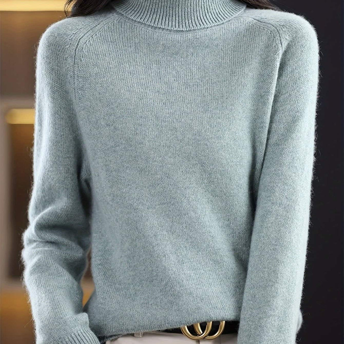 Cozy Sweater, Soft Turtleneck Sweater for Women Winter 2