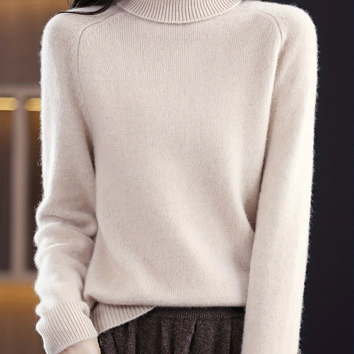 Cozy Sweater, Soft Turtleneck Sweater for Women Winter 4