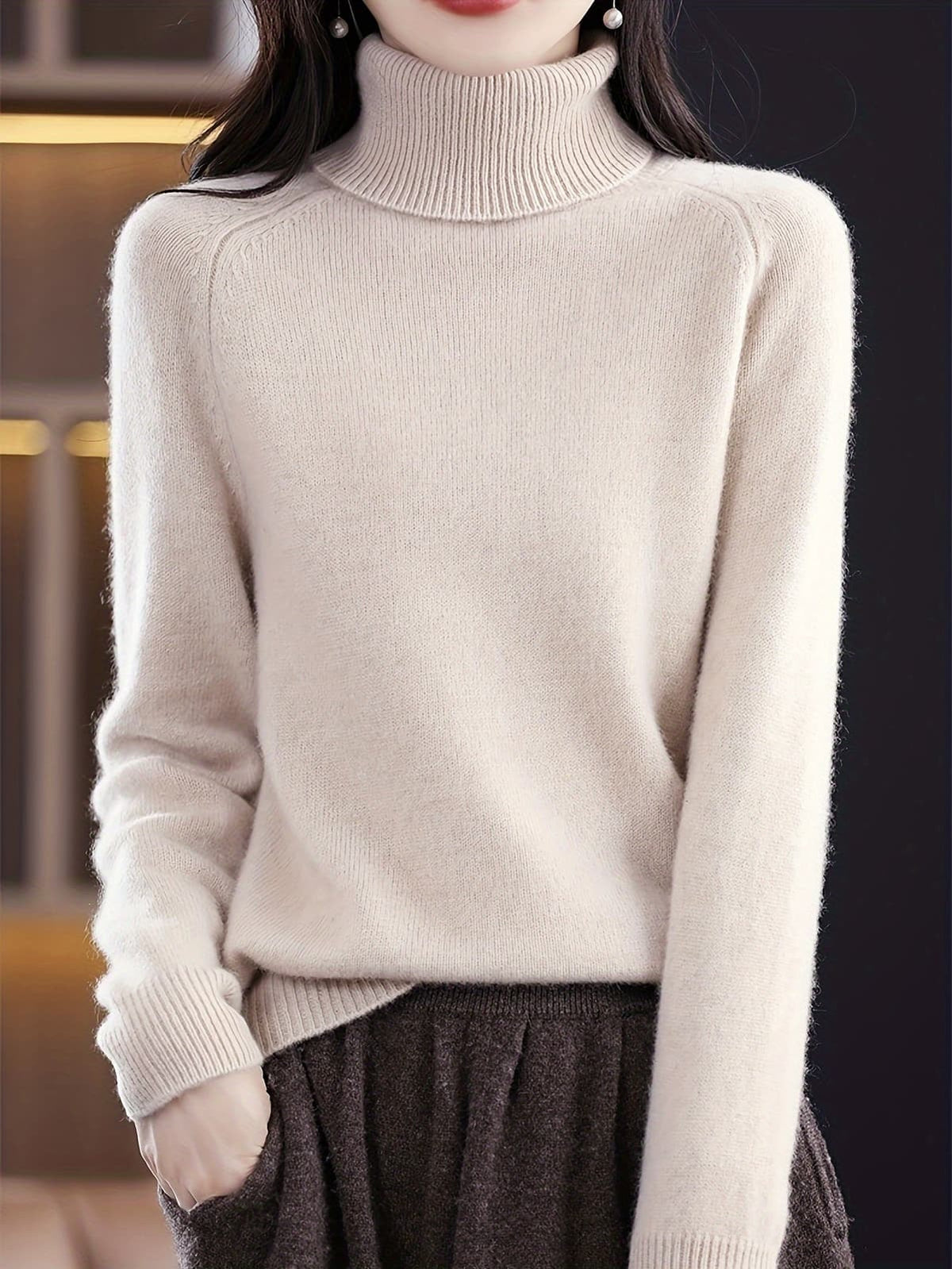 Cozy Sweater, Soft Turtleneck Sweater for Women Winter 9