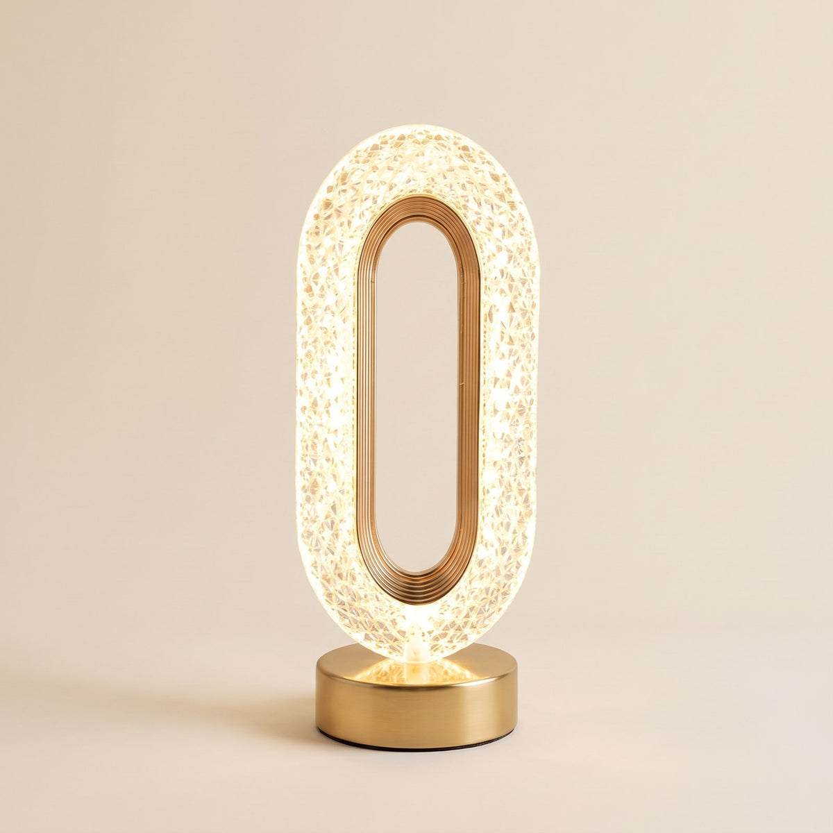 Crystal Table Lamp, Rechargeable LED Night Light, Touch Dim 1