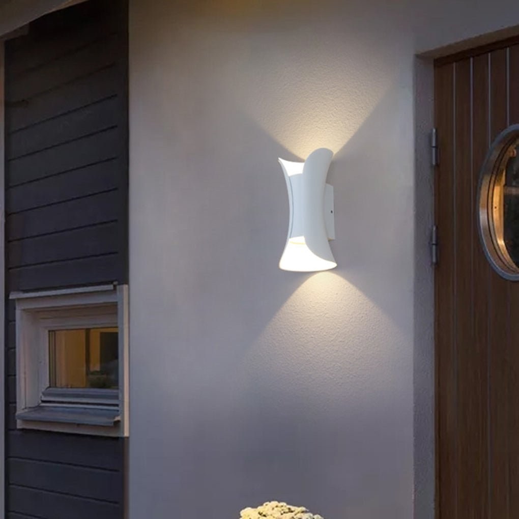 Wall Light, Curved Up Down Outdoor LED Wall Sconce, IP54 12