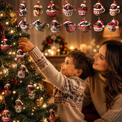 Dachshund Advent Calendar 2026 with 24 Christmas Ornaments 2