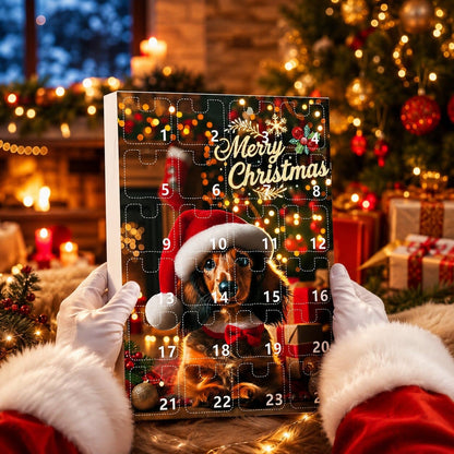 Dachshund Advent Calendar 2026 with 24 Christmas Ornaments 4