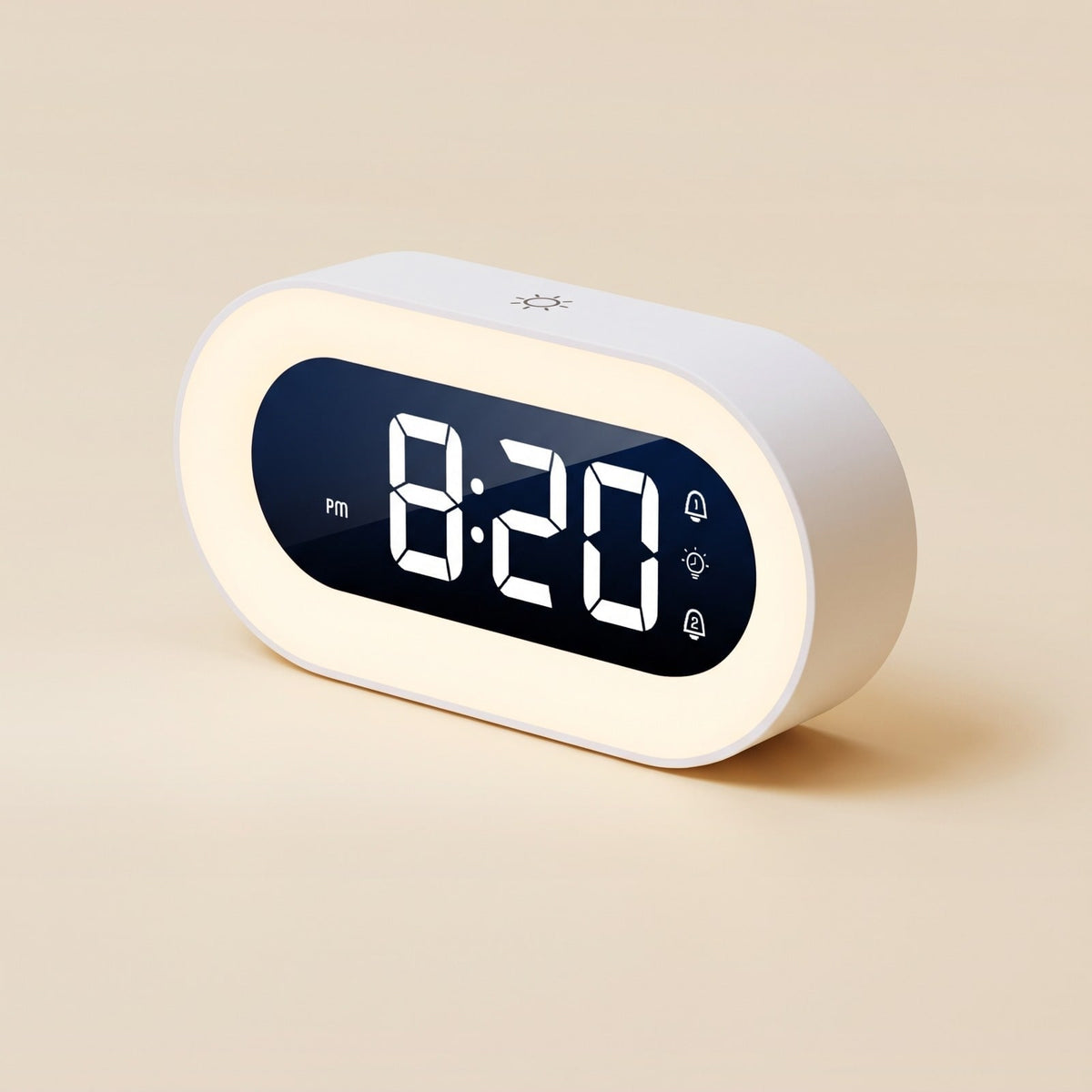 Digital Alarm Clock with Night Light, Rechargeable LED Clock 1