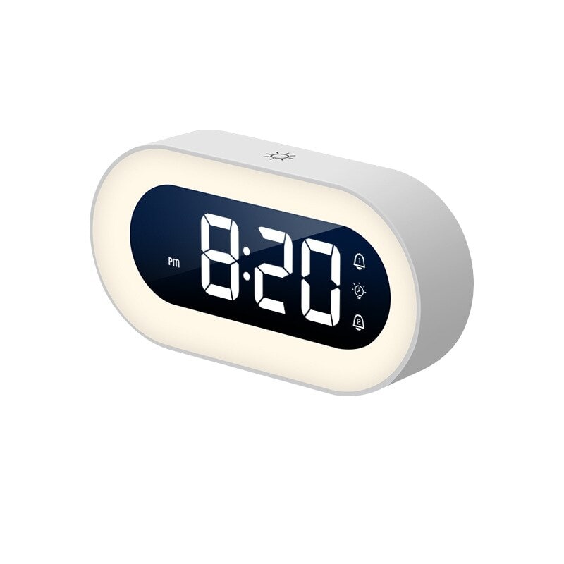 Digital Alarm Clock with Night Light, Rechargeable LED Clock 2