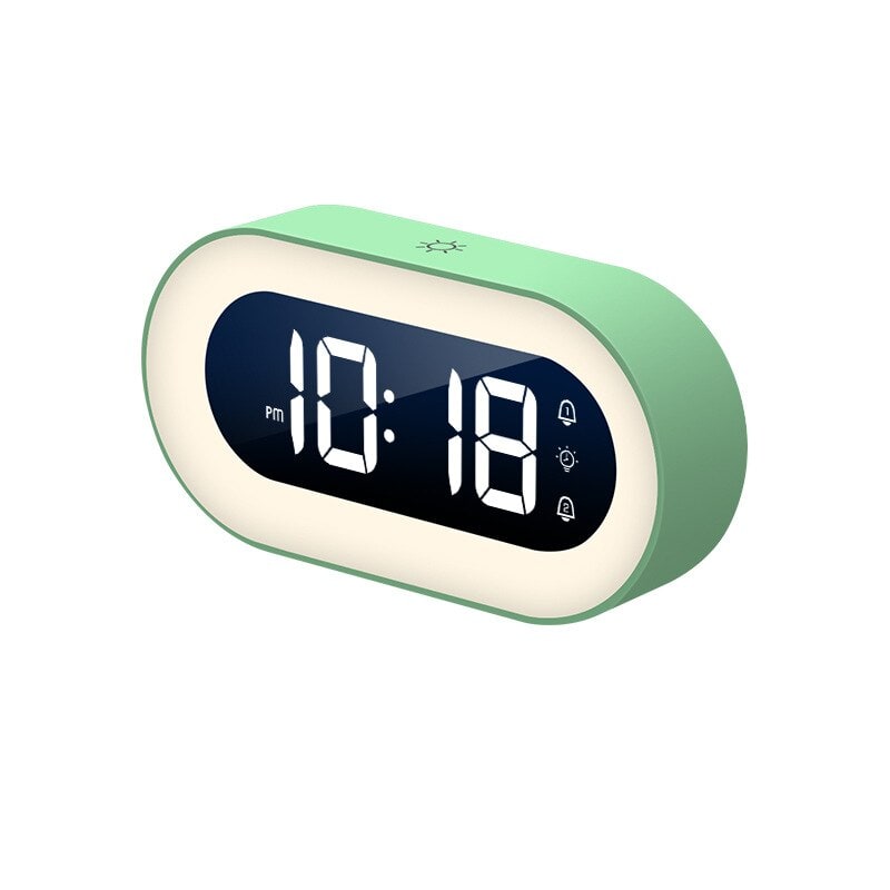 Digital Alarm Clock with Night Light, Rechargeable LED Clock 4