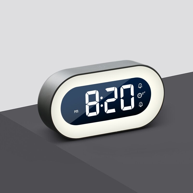 Digital Alarm Clock with Night Light, Rechargeable LED Clock 5