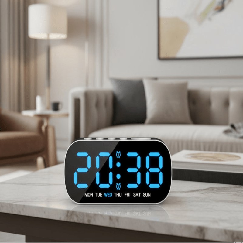Alarm Clock with LED Display, Dual Alarm and Temperature 2
