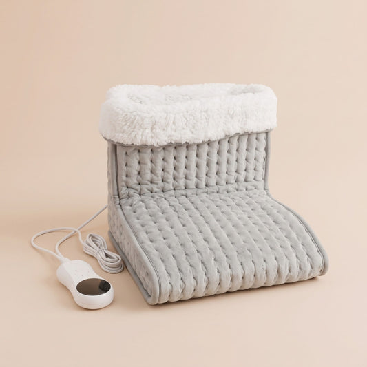Foot Warmer Electric Boot with Plush Lining and Controller 1