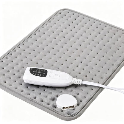Electric Heat Blanket Pad in Grey Flannel with Controller 2