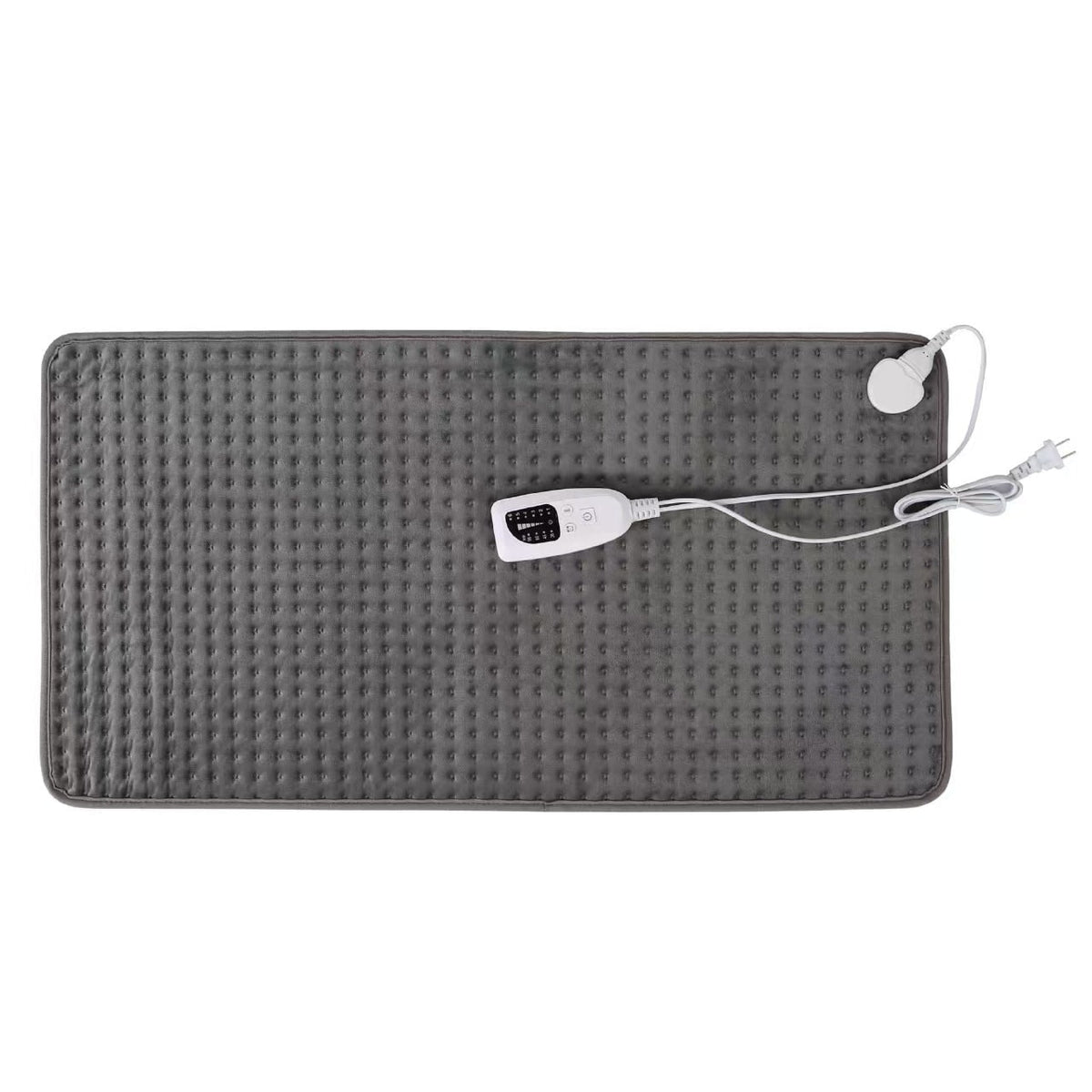 Electric Heat Blanket Pad in Grey Flannel with Controller 4