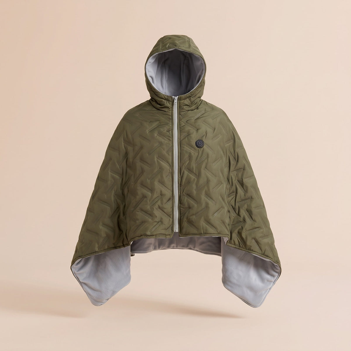 Electric Heat Blanket Poncho with Hood and USB Power 1