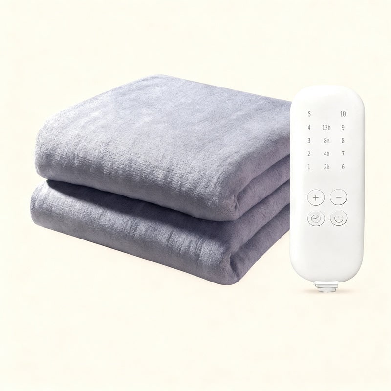 Electric Heat Blanket in Soft Fleece with Controller 3