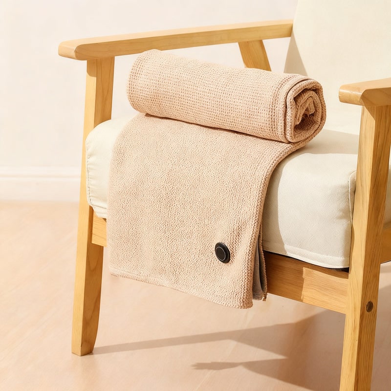 Electric Heat Blanket with USB, Knitted Heated Throw 5