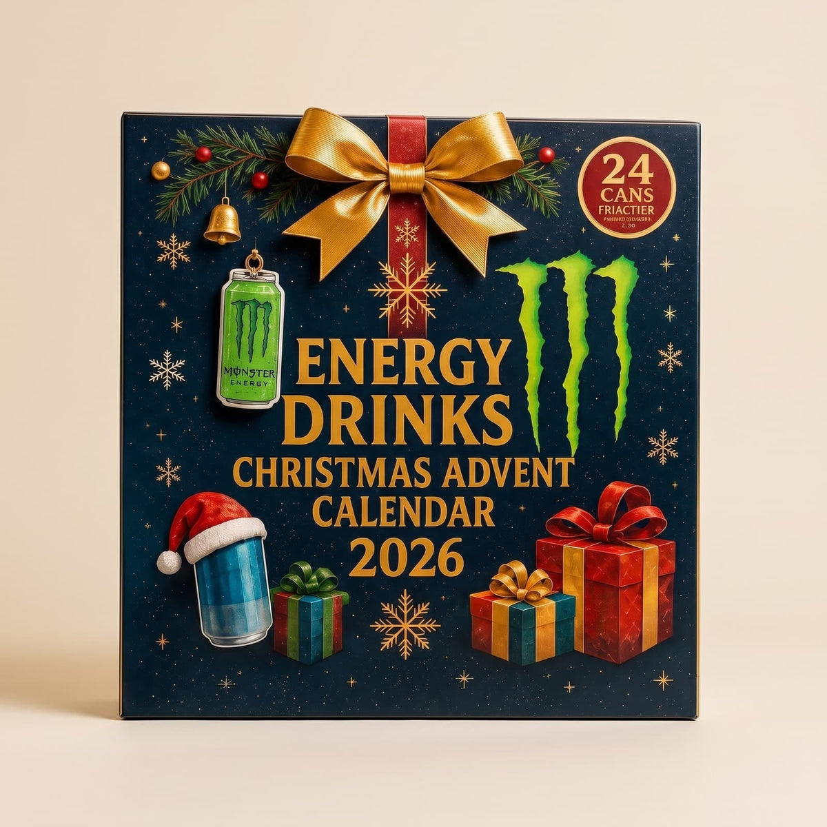 Energy Drink Advent Calendar 2026 with 24 Can Designs 1