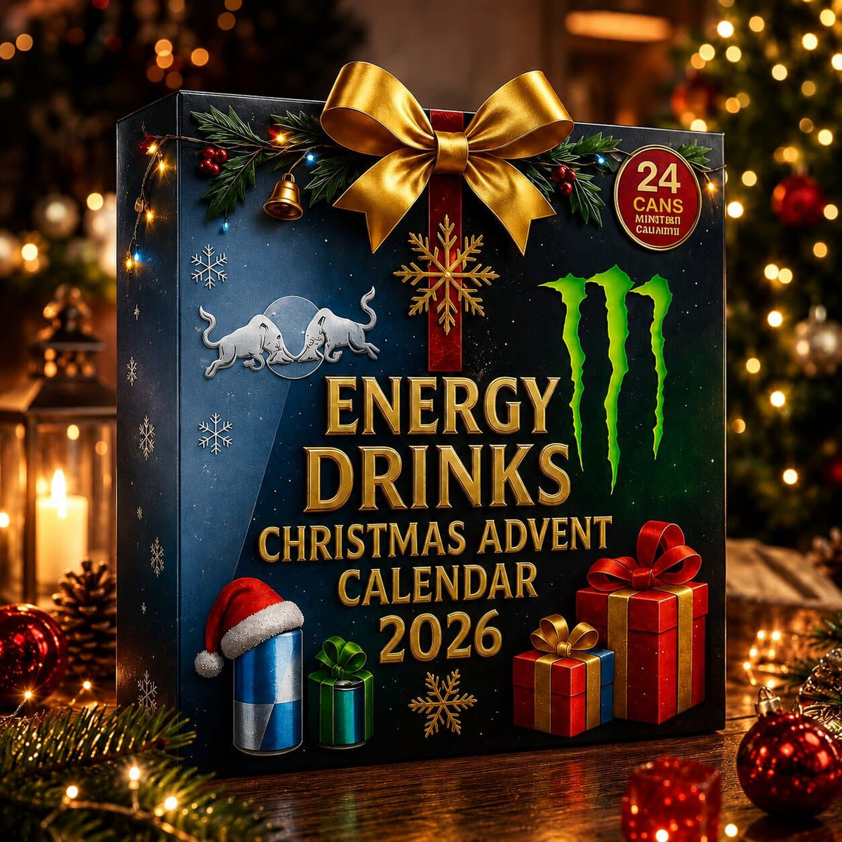 Energy Drink Advent Calendar 2026 with 24 Can Designs 3