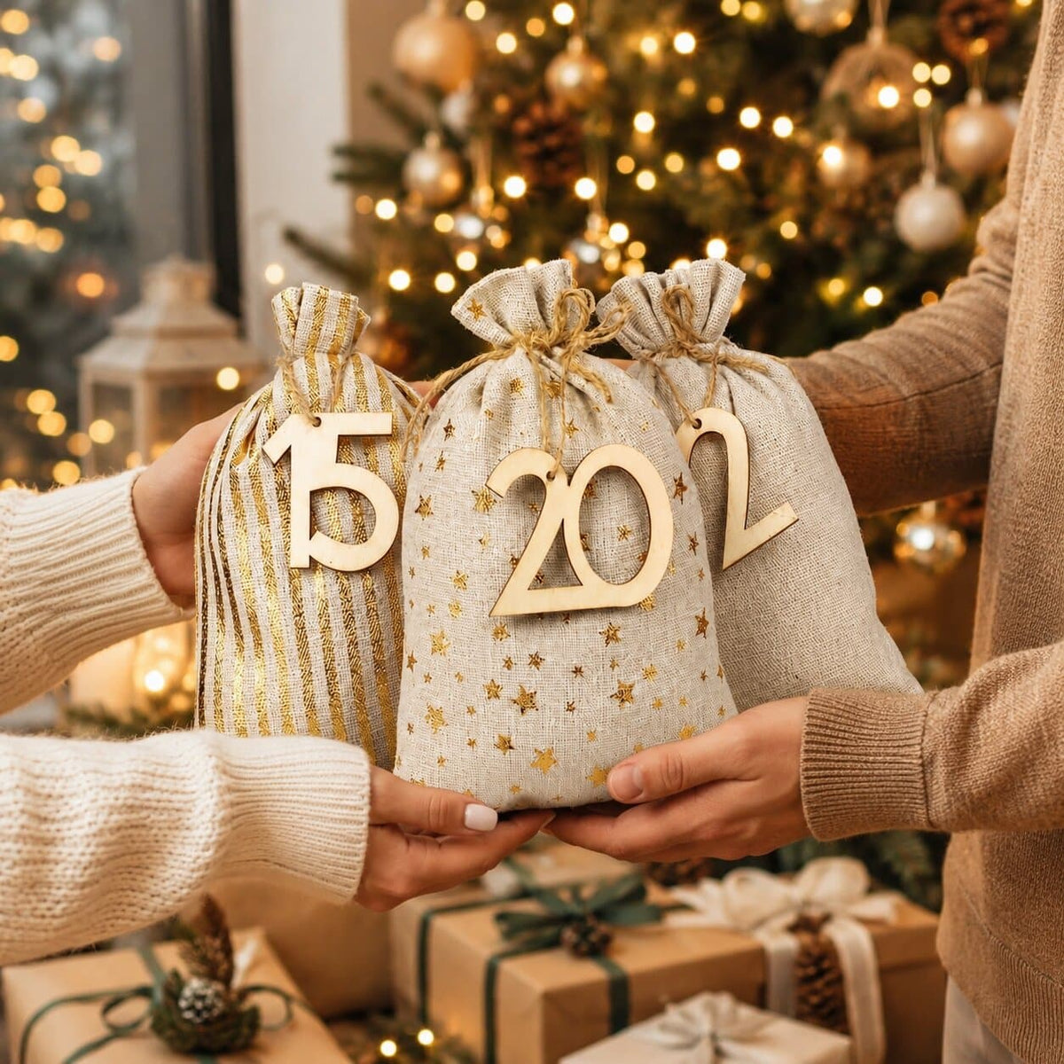 Fill Your Own Advent Calendar Bags 2026, 24 Fabric Bags 3