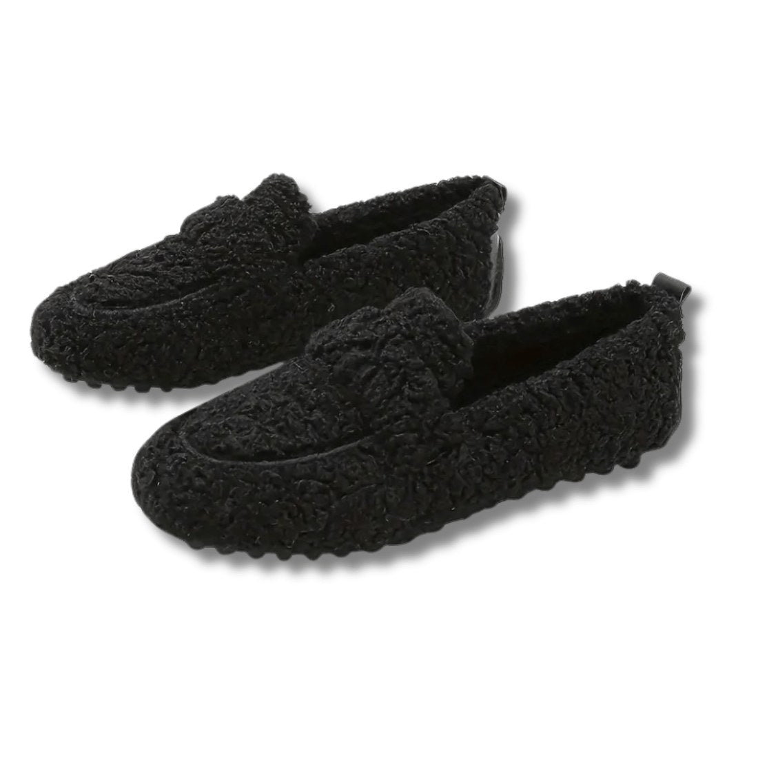 Fluffy Plush Loafer Slippers with Non-Slip Rubber Sole 4