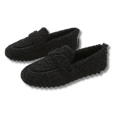 Fluffy Plush Loafer Slippers with Non-Slip Rubber Sole 4