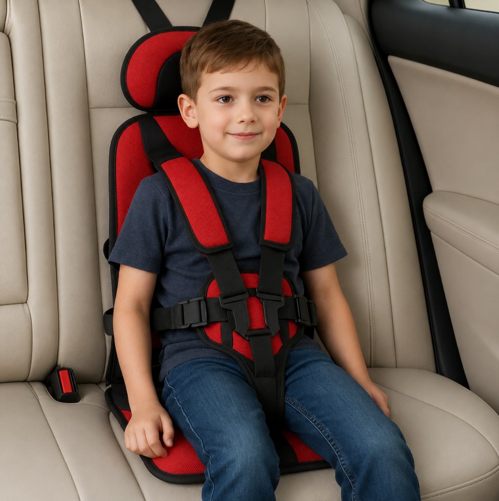 Child Travel Seat Cushion, Foldable with Adjustable Straps 3