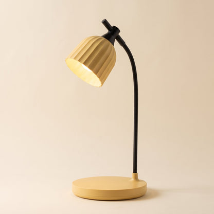 Foldable minimalist LED table lamp in yellow