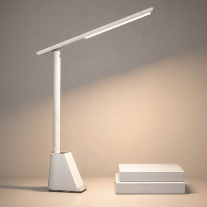 Foldable slim LED desk lamp in white